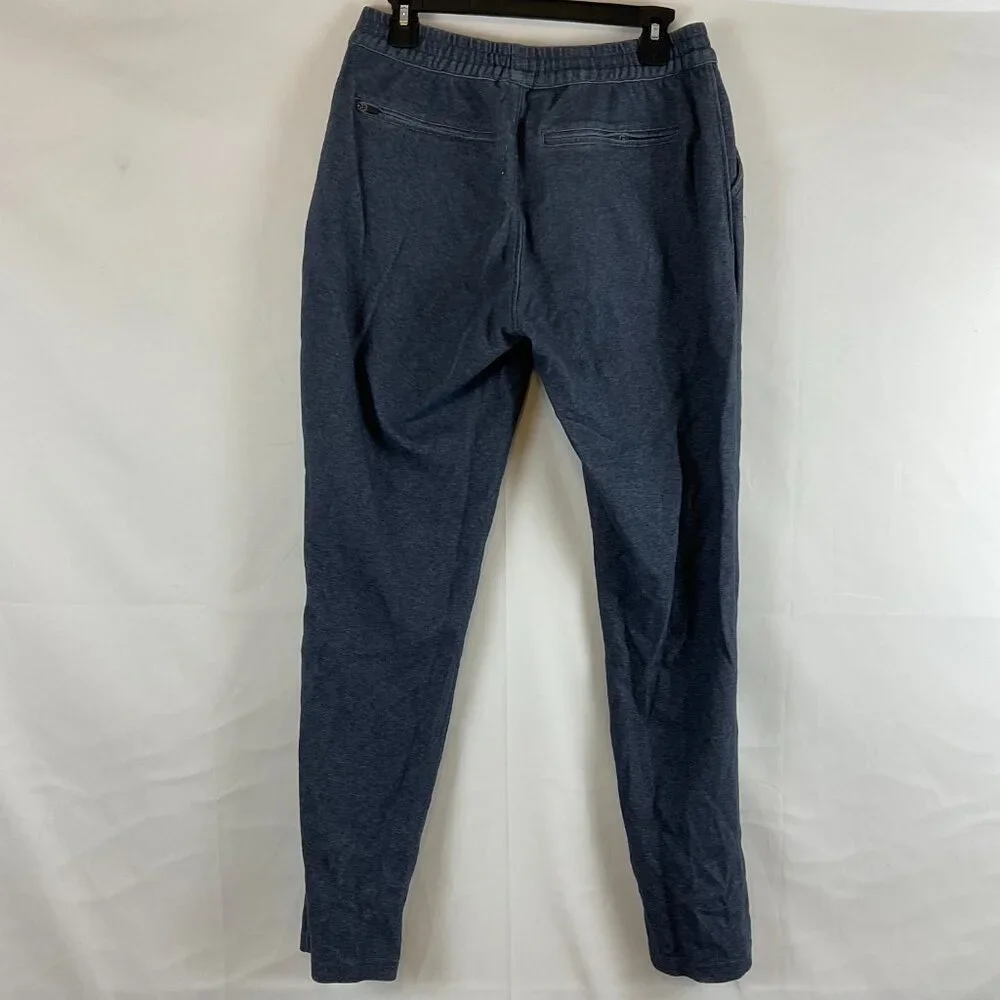Raffi Men's Pull On Pants L Blue Pockets Tie Waist Straight Leg